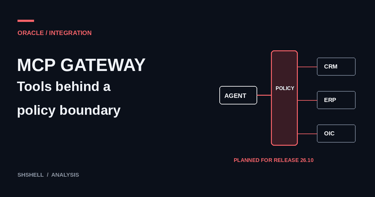 Oracle’s MCP Gateway Puts Enterprise Tool Access Behind a Policy Boundary