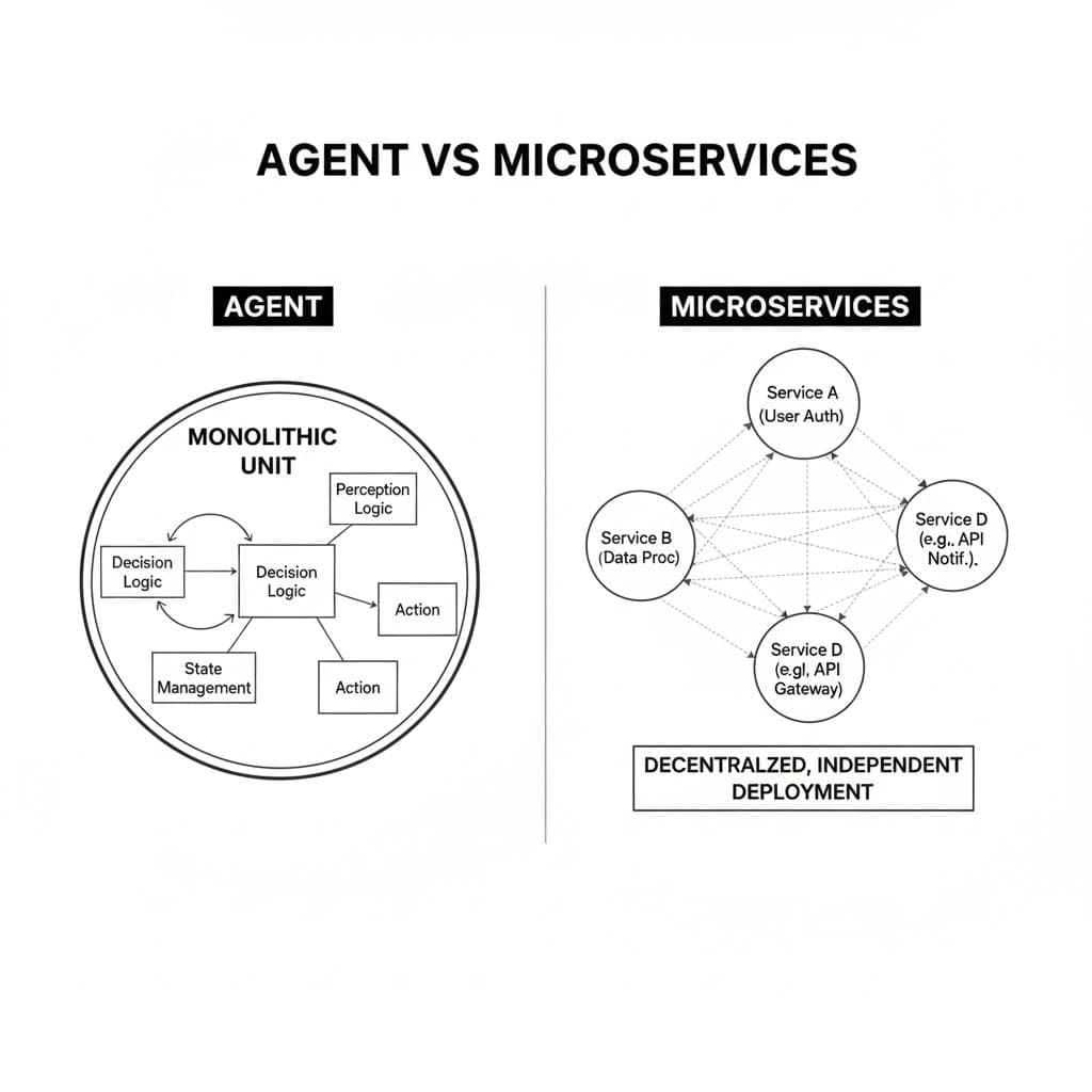 Agent vs Traditional Microservices